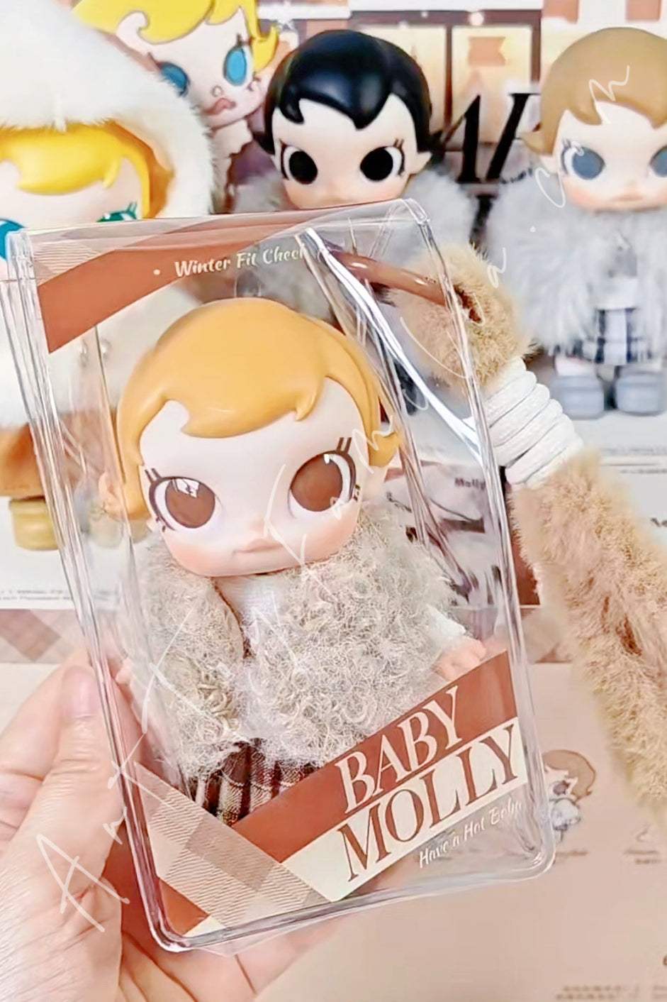 Popmart Baby Molly Winter Fit Check Series Vinyl Plush Pendant Have A Hot Boba
