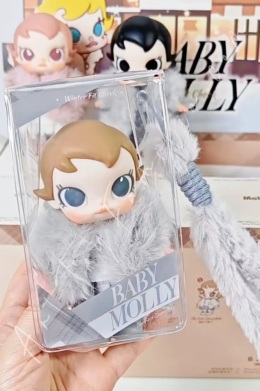 Popmart Baby Molly Winter Fit Check Series Vinyl Plush Pendant The First Snowflake