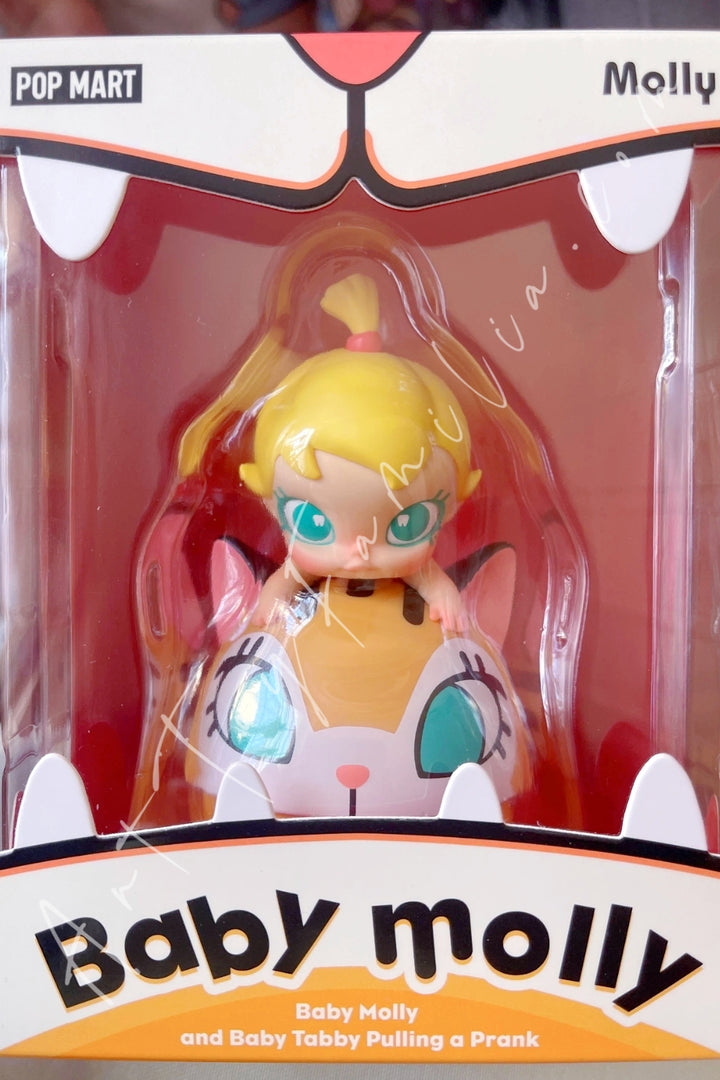 Popmart Baby Molly and Baby Tabby Pulling a Prank Figurine