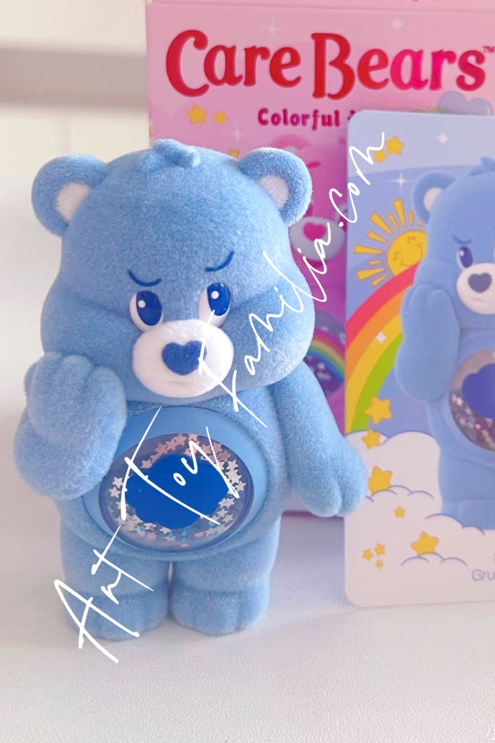 Popmart Care Bears Colorful Hugs Series Grumpy Bear