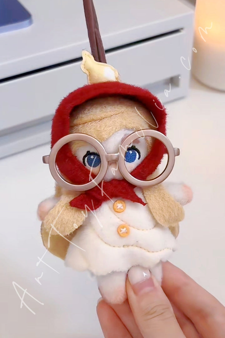 Popmart Chaka Stitch by Stitch Series Granny's Glasses Felt Pendant