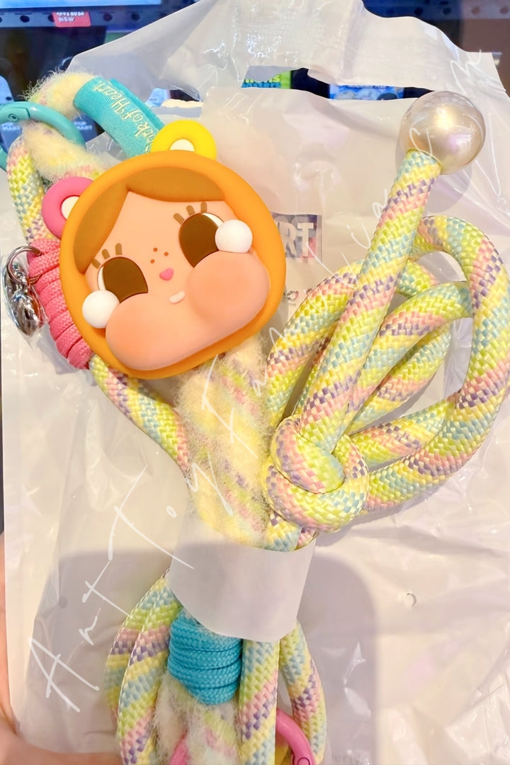 Popmart Crybaby × Care Bears Series Long Lanyard Blind Box Work of Heart Bear (Secret)