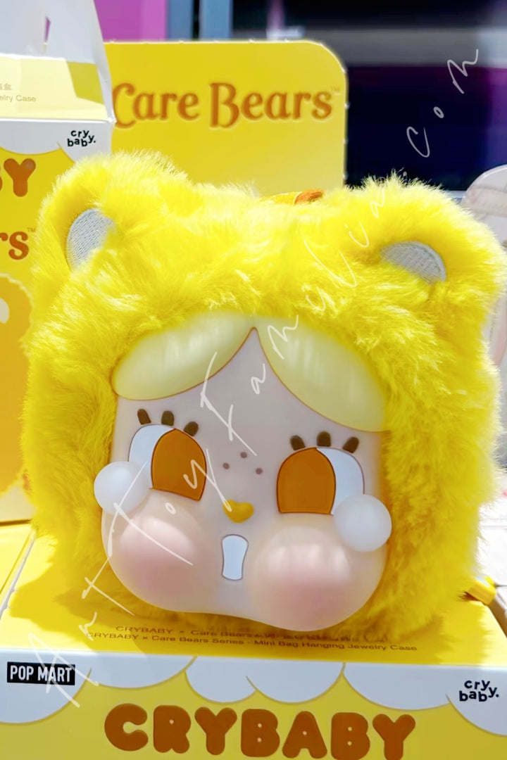 Popmart Crybaby × Care Bears Series Mini Bag Hanging Jewelry Case Funshine Bear