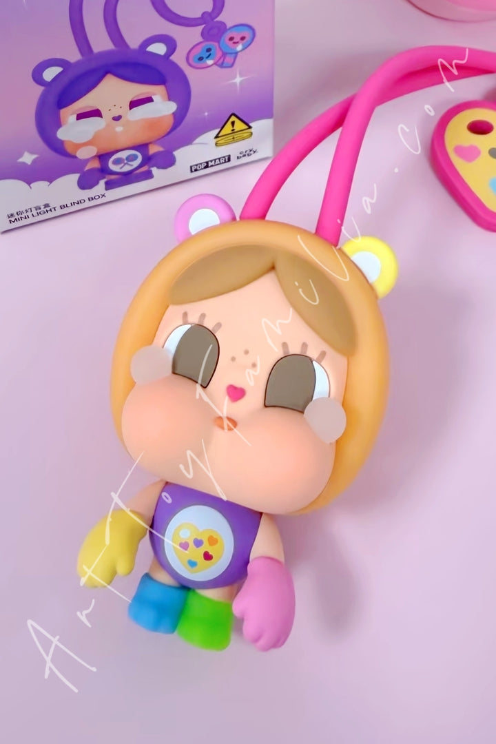Popmart Crybaby × Care Bears Series Mini Light Blind Box Work of Heart Bear (Secret)