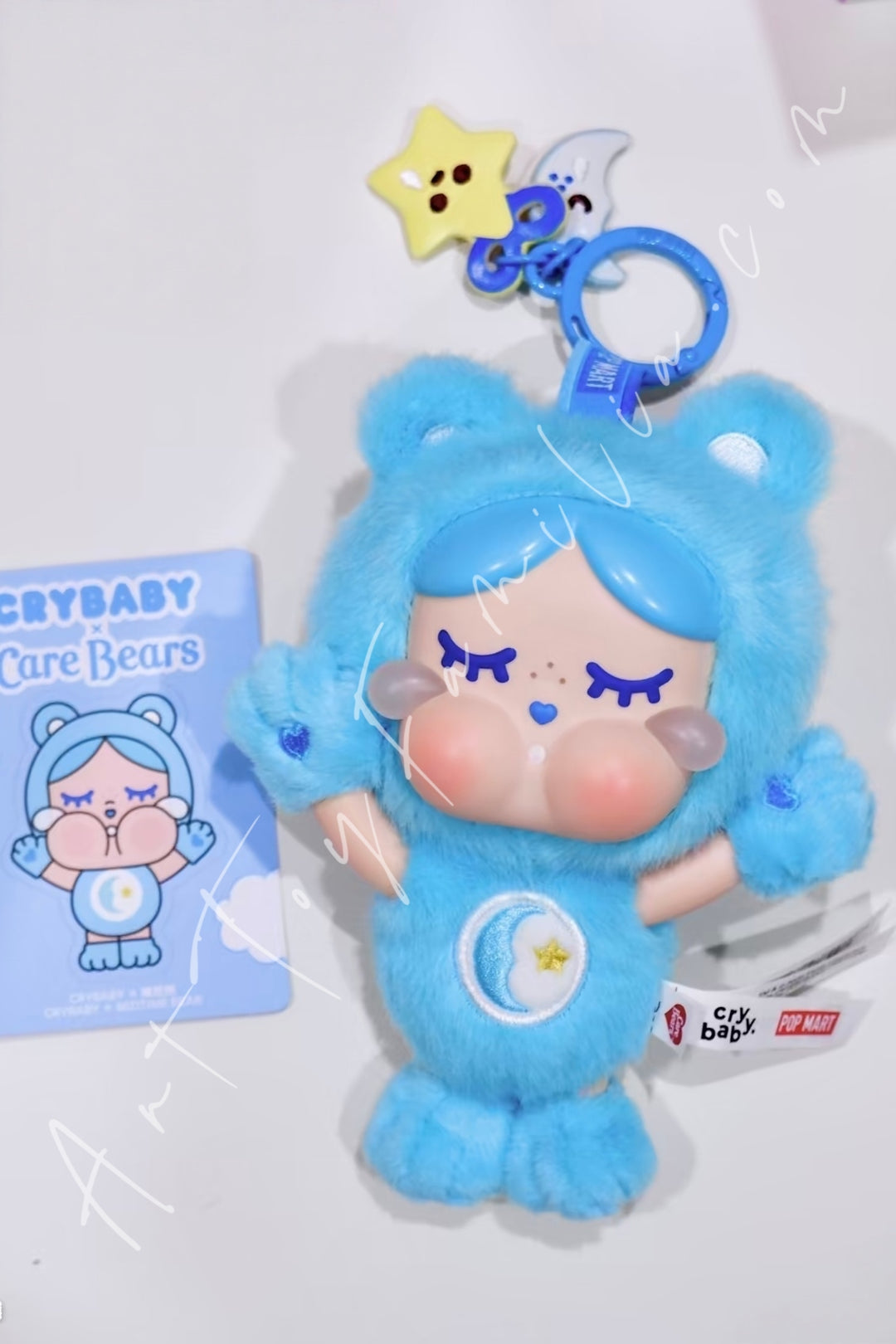 Popmart Crybaby × Care Bears Series Vinyl Plush Pendant Blind Box Bedtime Bear