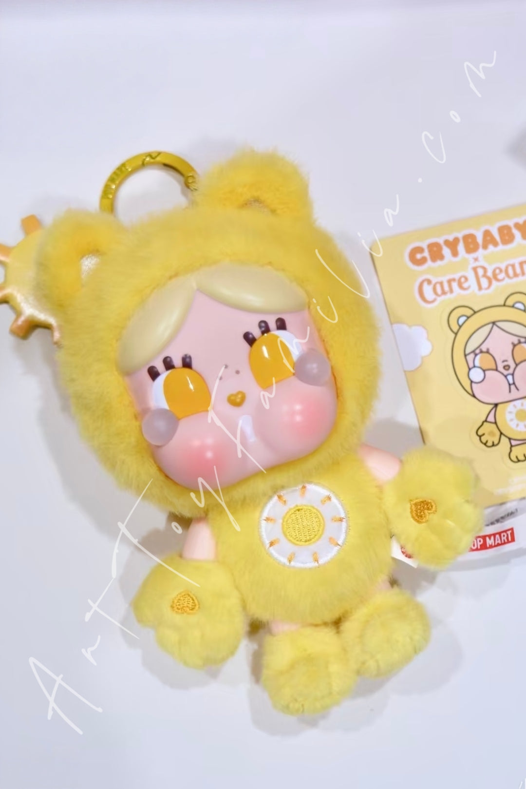 Popmart Crybaby × Care Bears Series Vinyl Plush Pendant Blind Box Funshine Bear