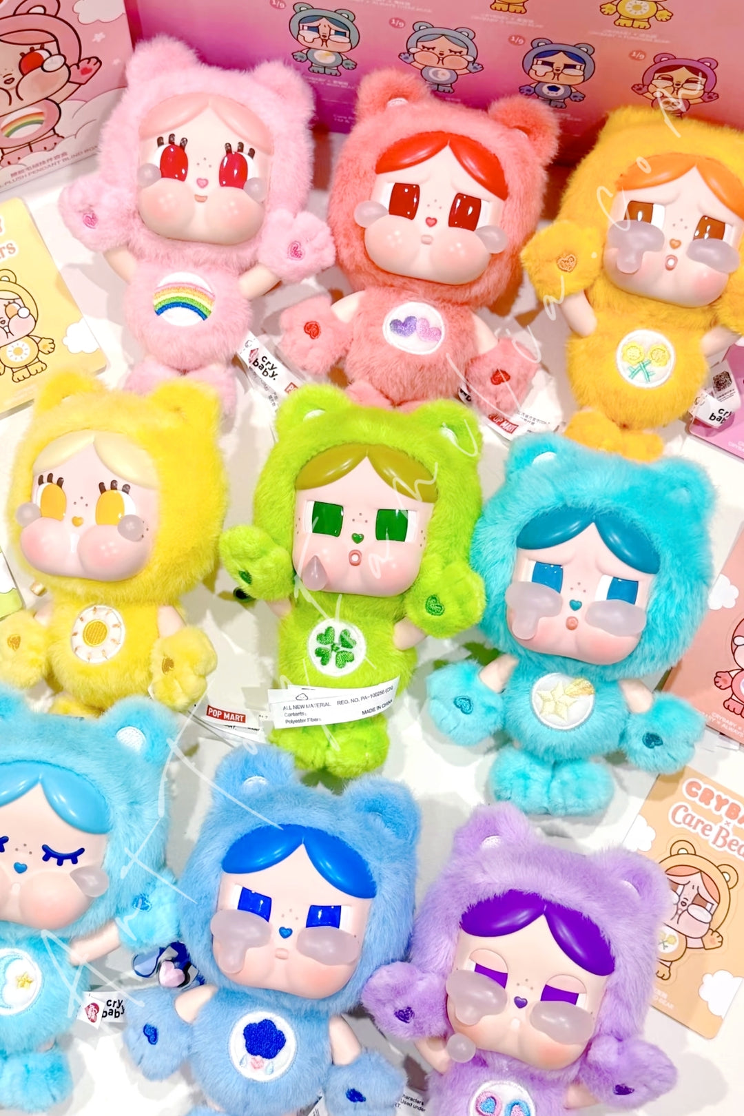 Popmart Crybaby × Care Bears Series Vinyl Plush Pendant Blind Box Sealed Full Set