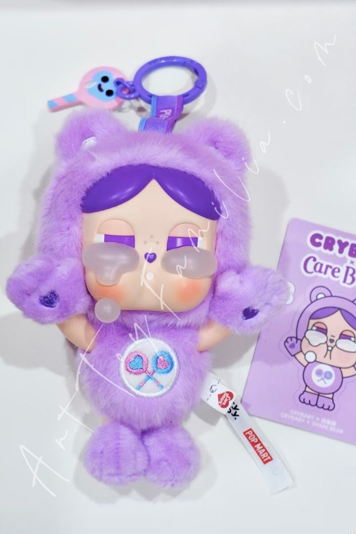 Popmart Crybaby × Care Bears Series Vinyl Plush Pendant Blind Box Share Bear