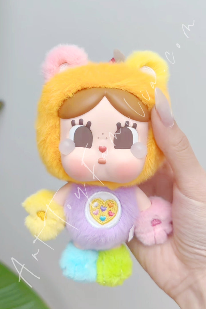 Popmart  Crybaby × Care Bears Series Vinyl Plush Pendant Blind Box Work of Heart Bear (Secret)