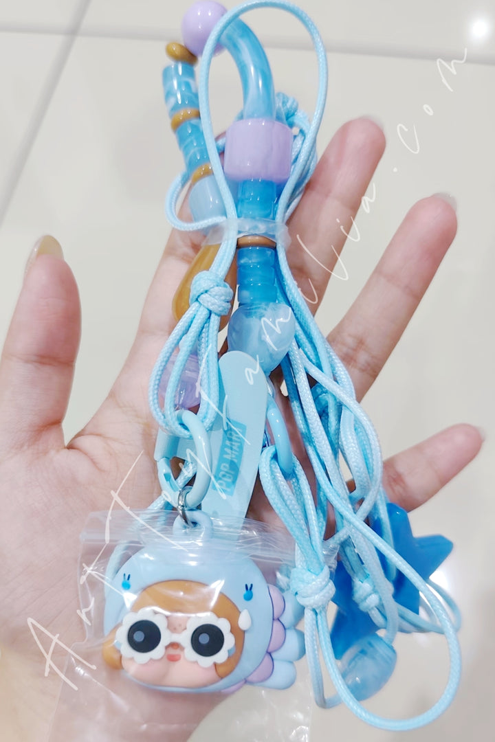 Popmart Crybaby Cry Me an Ocean Series 3-in-1 Detachable Phone Charm The Jellyfish