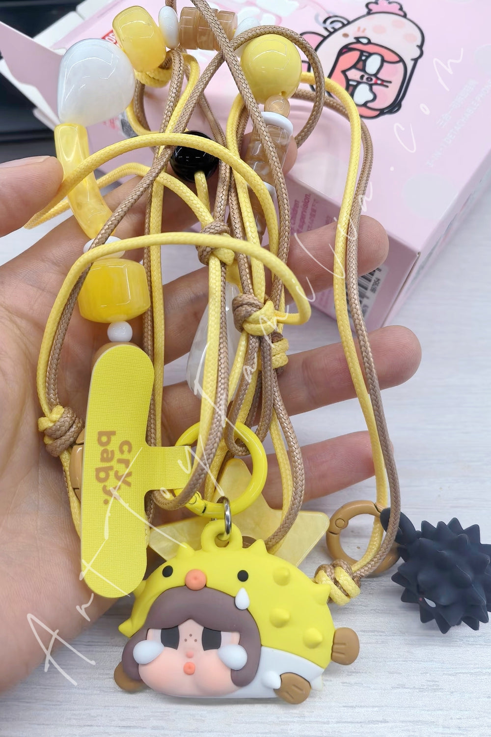 Popmart Crybaby Cry Me an Ocean Series 3-in-1 Detachable Phone Charm The Pufferfish