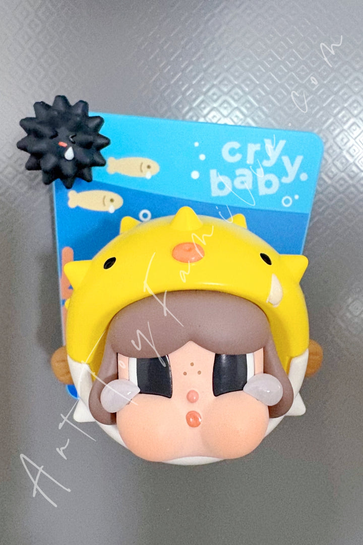 Popmart Crybaby Cry Me an Ocean Series Fridge Magnet The Pufferfish