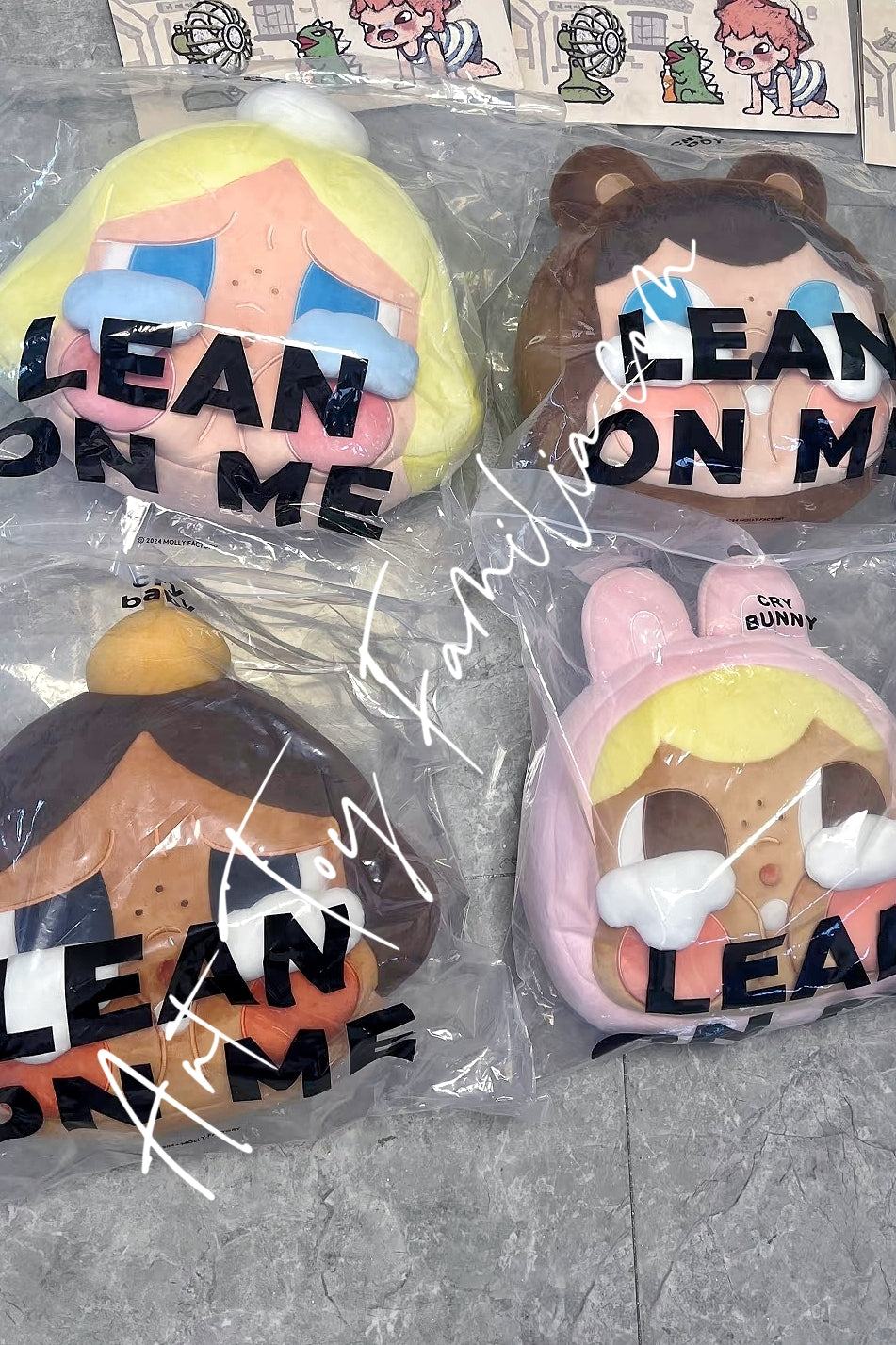 Popmart Crybaby Lean On Me Pillow