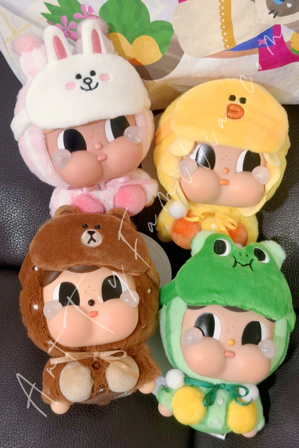 Popmart Crybaby × Line Friends Pajama Party Series Keychain