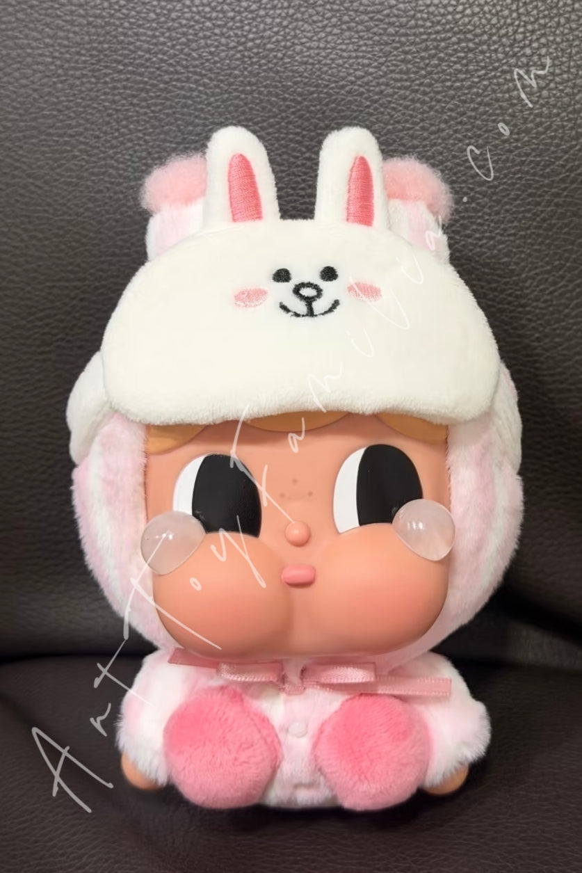Popmart Crybaby × Line Friends Pajama Party Series Keychain Cony