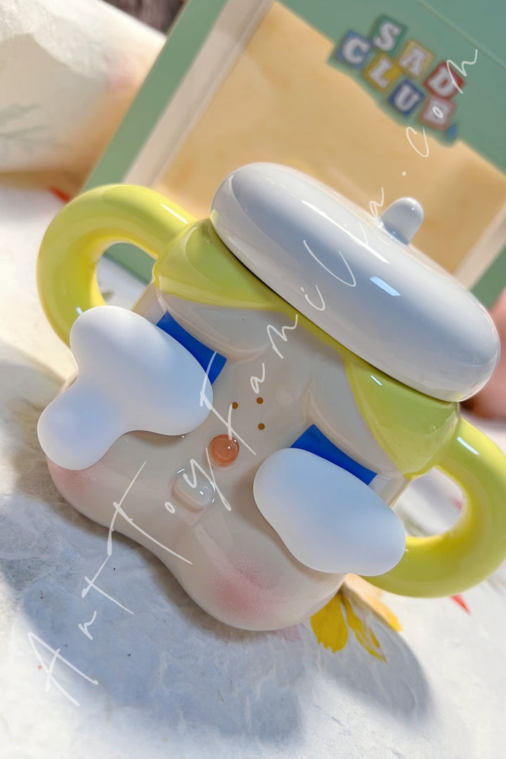 Popmart Crybaby Sad Club Series Ceramic Cup Golden