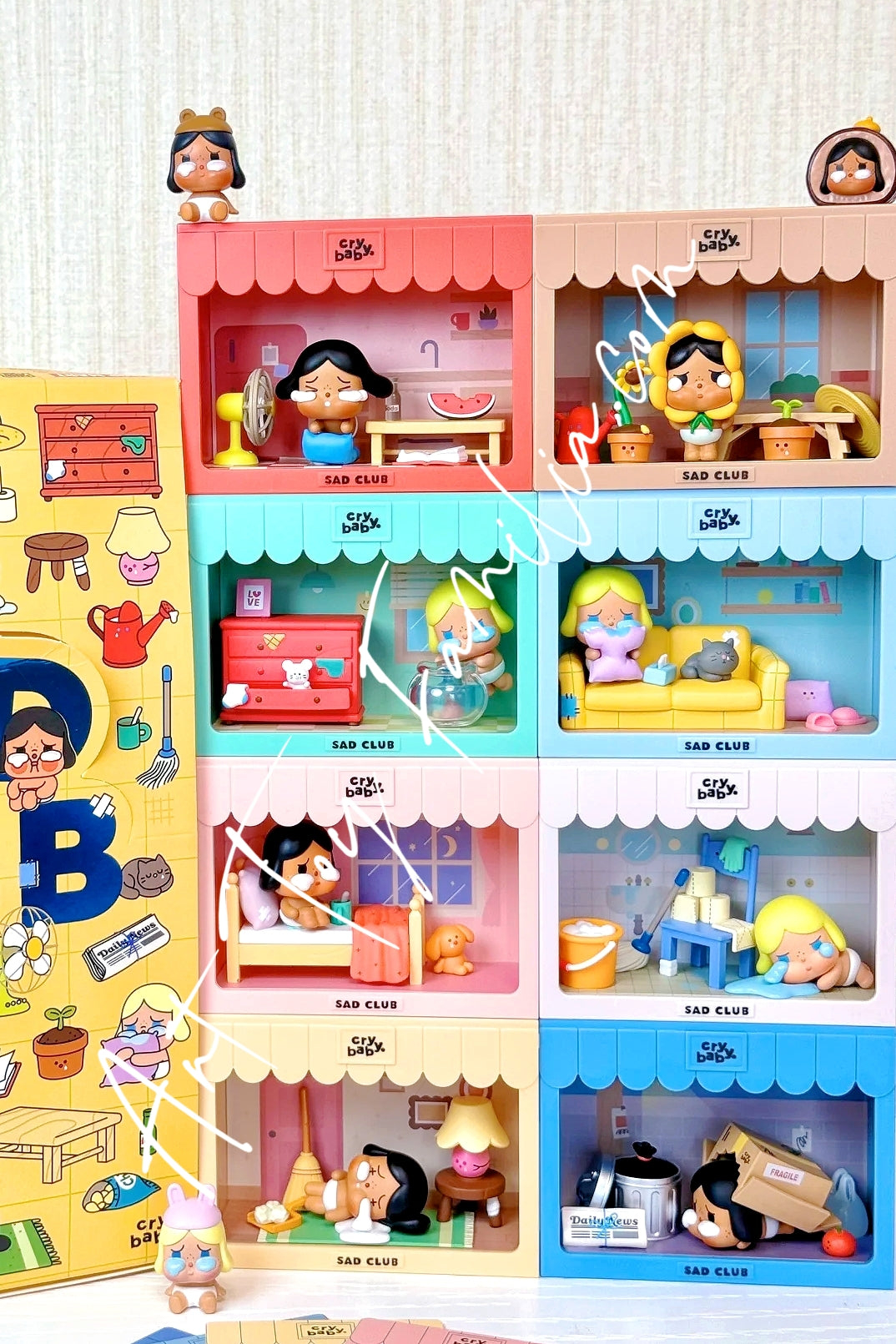 Popmart Crybaby Sad Clunb Series Scene Sets Full Set