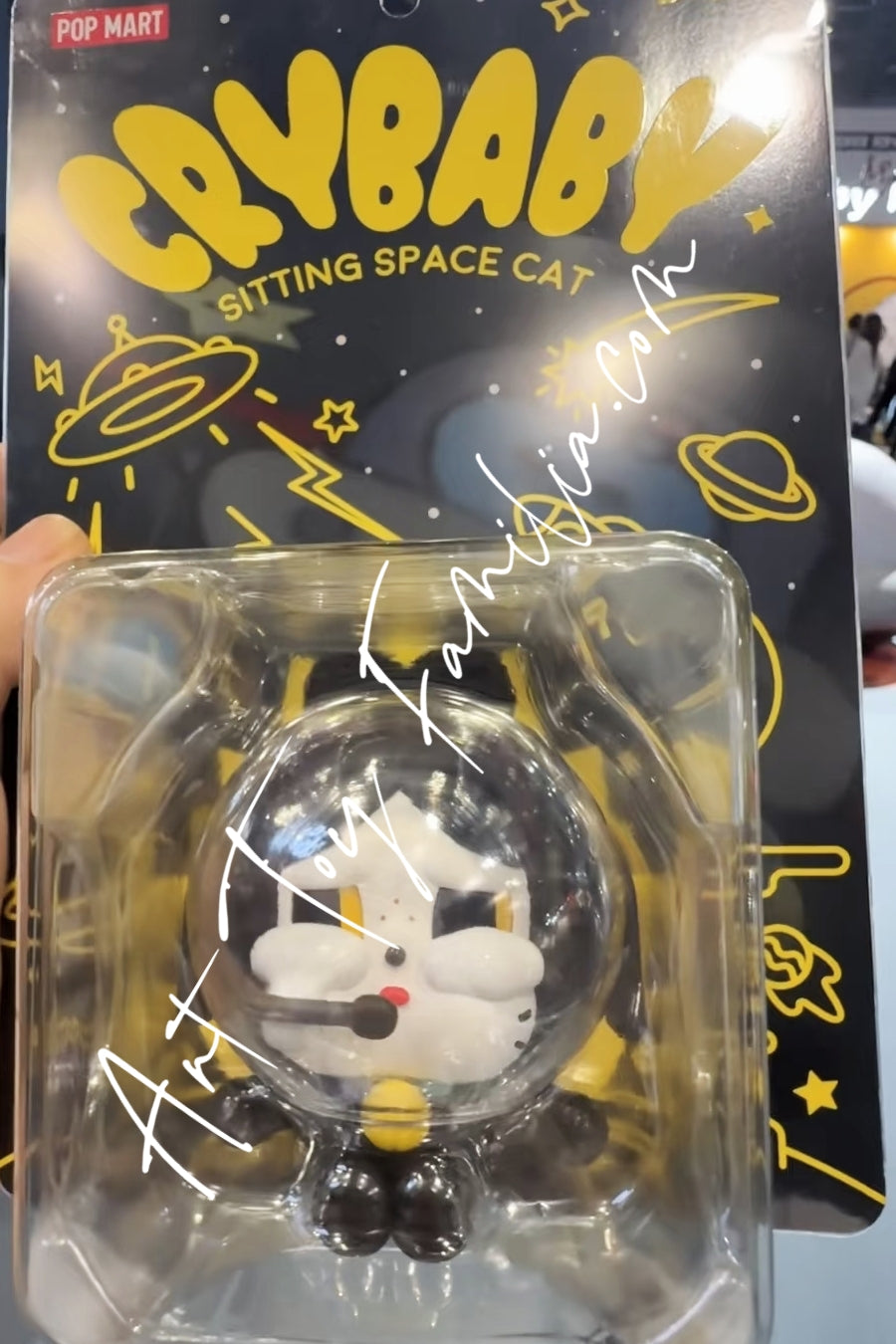 Popmart Crybaby Sitting Space Cat Figurine