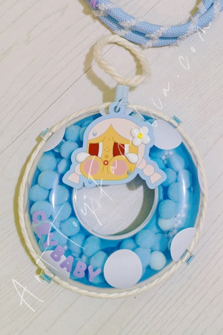 Popmart Crybaby Vacation Mode On Series Pendant Chilling On The Beach