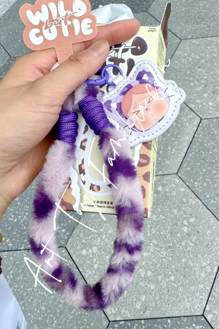 Popmart Crybaby Wild But Cutie Series Phone Chain Neon Cutie