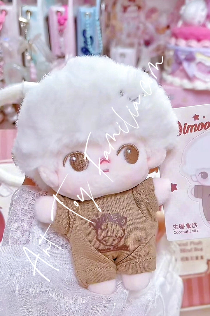 Popmart Dimoo Crush On Coffee Series Soft-faced Plush Keychain Coconut Latte