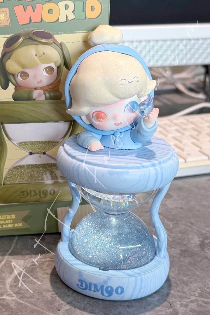 Popmart Dimoo Memories We Hold Series Glowing Hourgalss Crystal Ball Rainbow After Storm