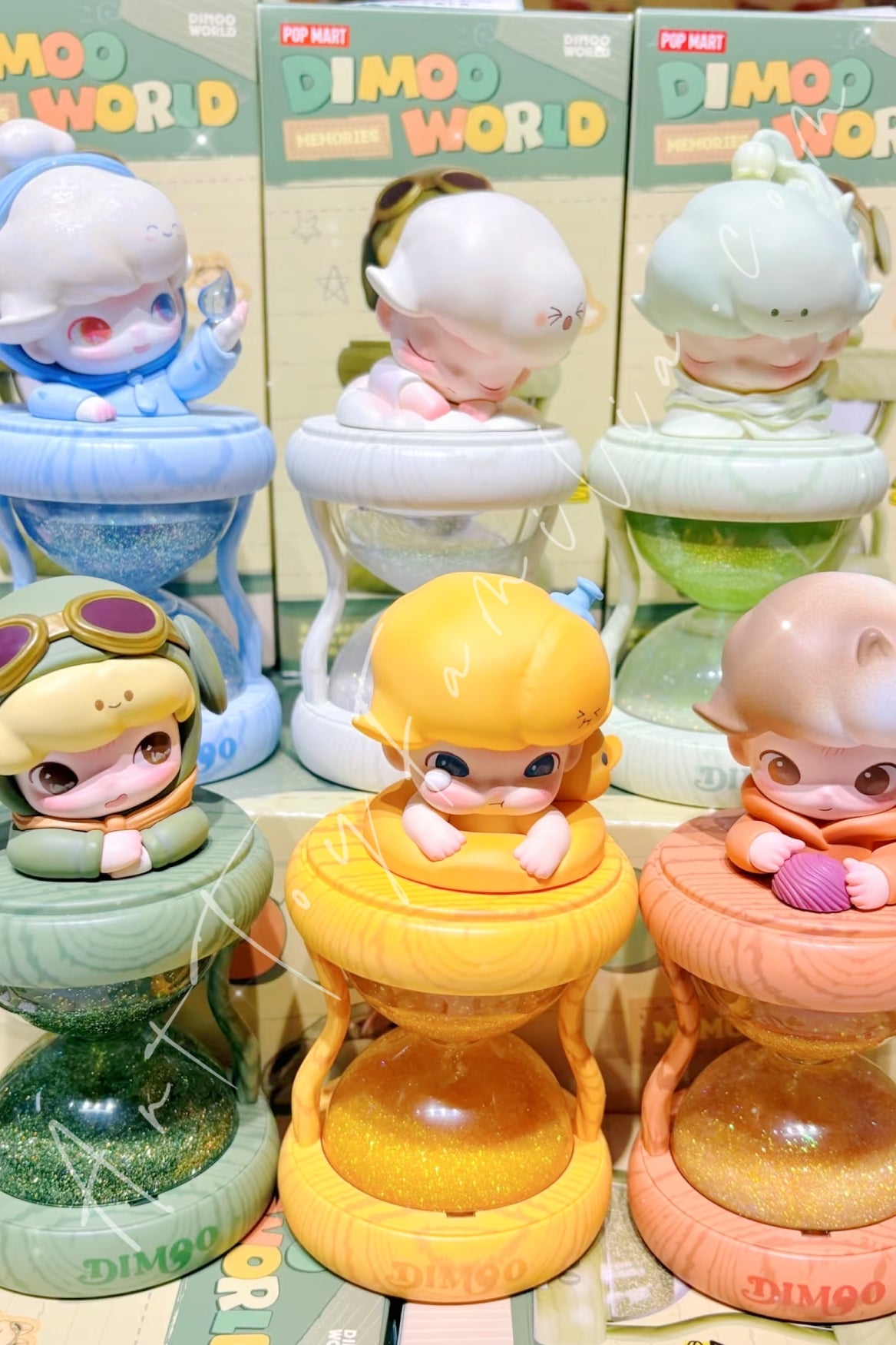 POP MART Dimoo Memories We Hold Series Glowing Hourgalss Crystal Ball ...