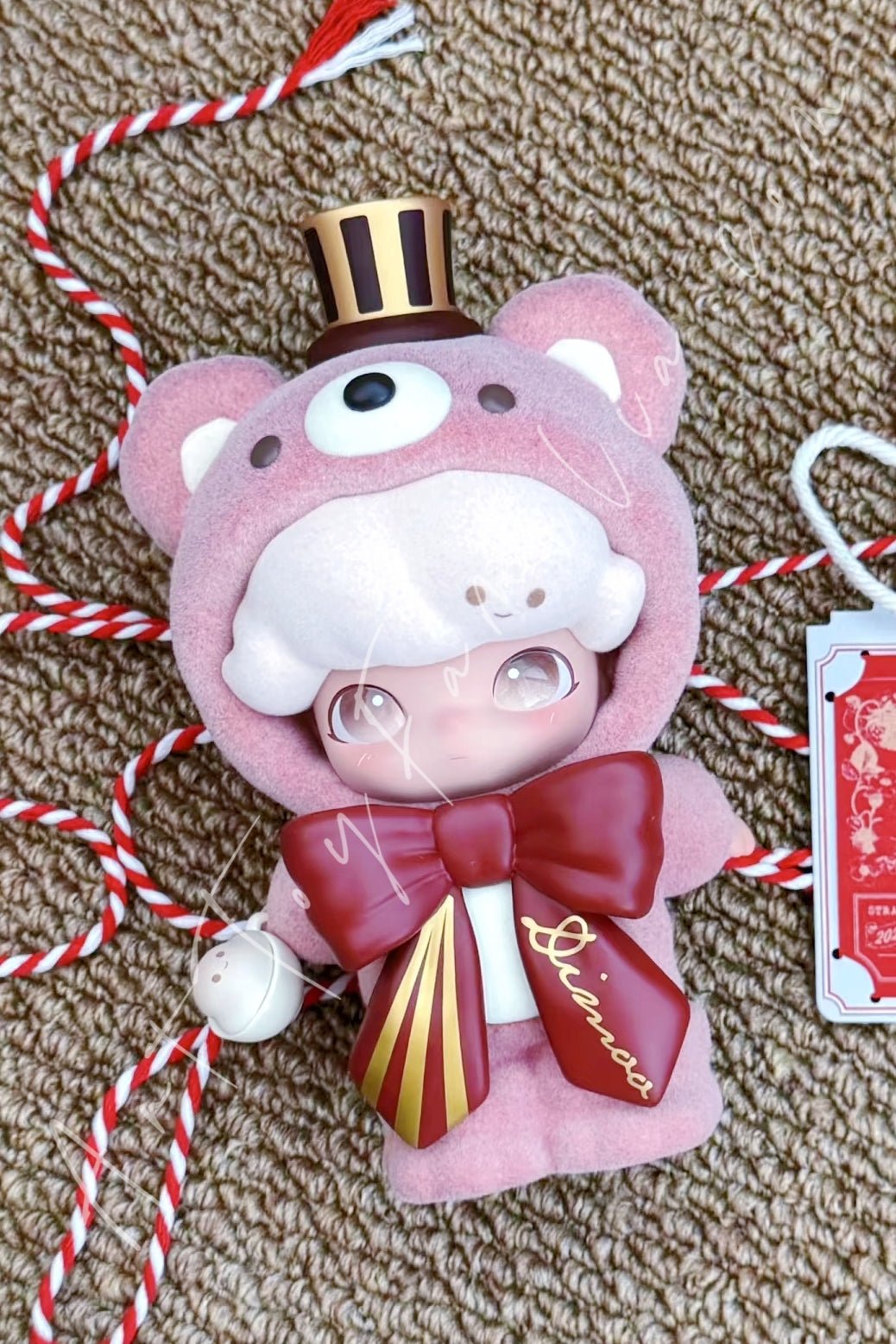 Dimoo Teddy POP MART Dimoo Strawberry Latte Teddy – Art Toy Familia