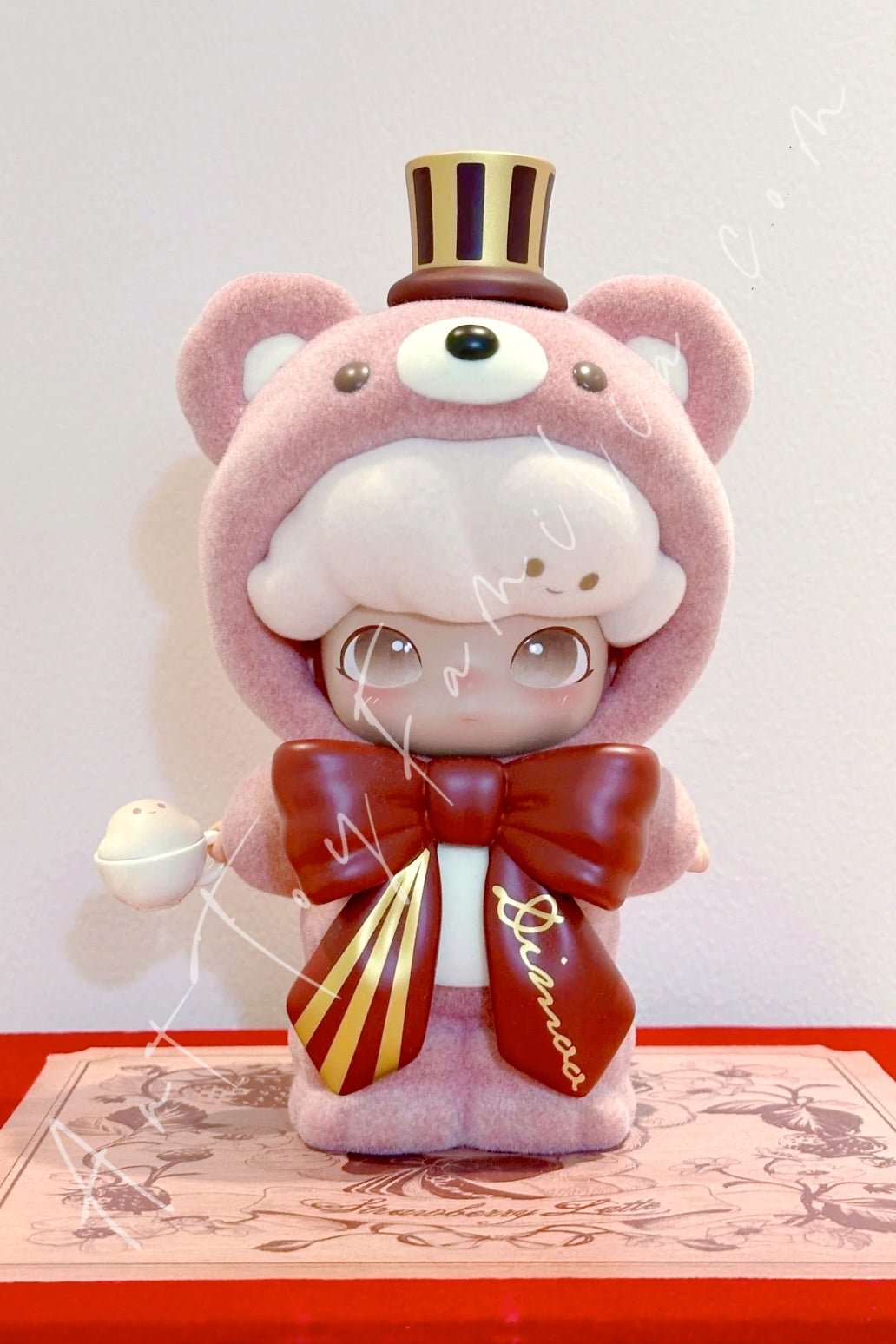 Dimoo Teddy POP MART Dimoo Strawberry Latte Teddy – Art Toy Familia