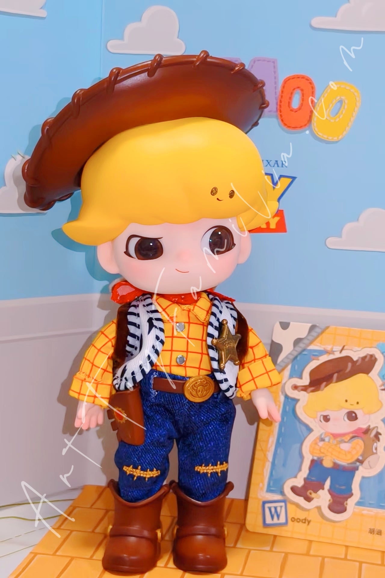 M*A様 DIMOO × PIXAR アクションフィギュア Woody ウッディ POP MART Dimoo World × PIXAR Series 1/8 Action Figure – Art Toy