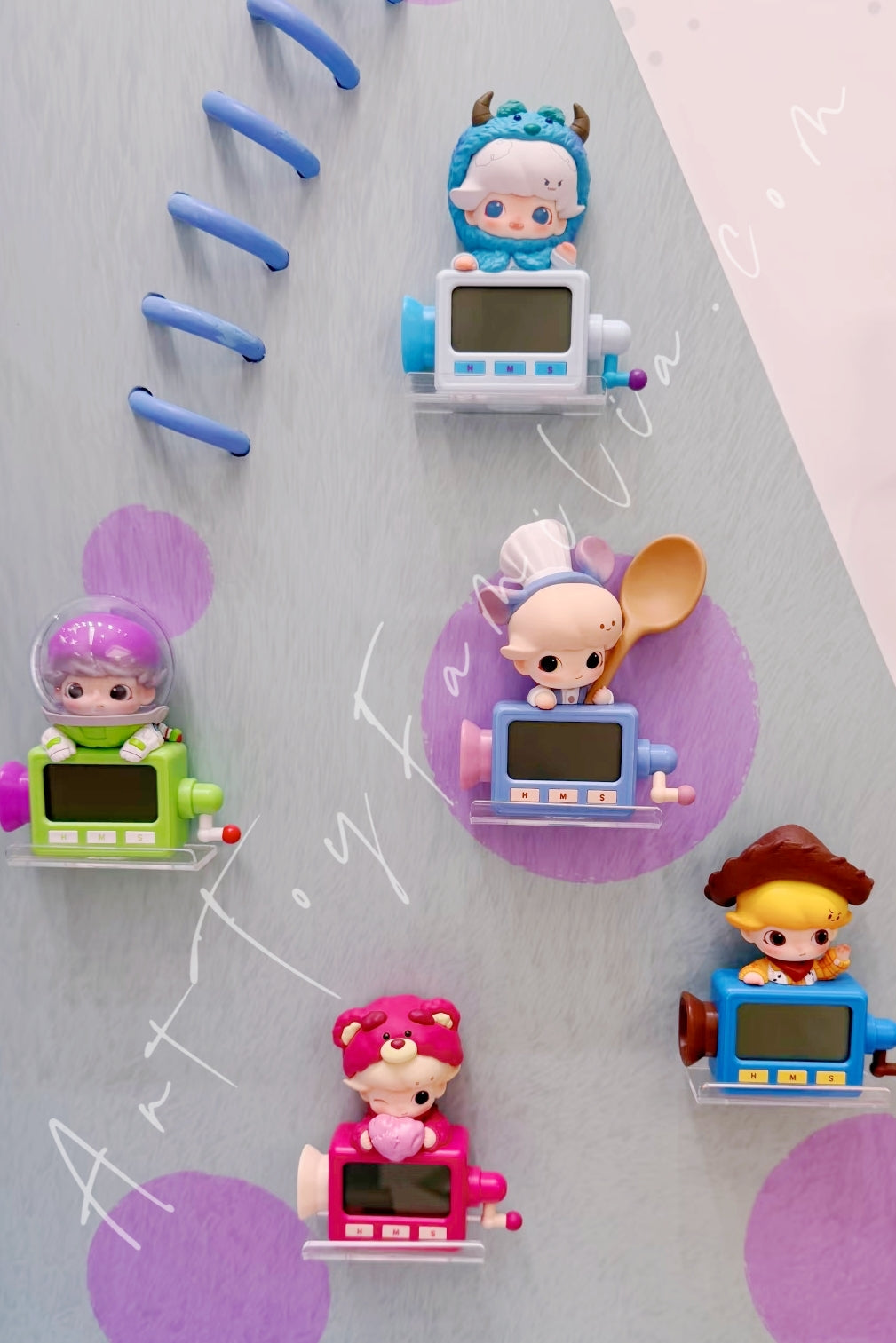 Popmart Dimoo World × PIXAR Series Timer Fridge Magnet Blind Box Sealed Full Set