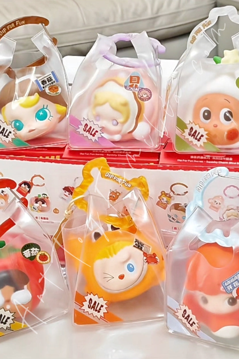Popmart Dip For Fun Series Squishy Charm Blind Box Sealed Full Set