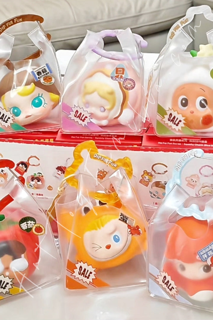 Popmart Dip For Fun Series Squishy Charm Blind Box Sealed Full Set