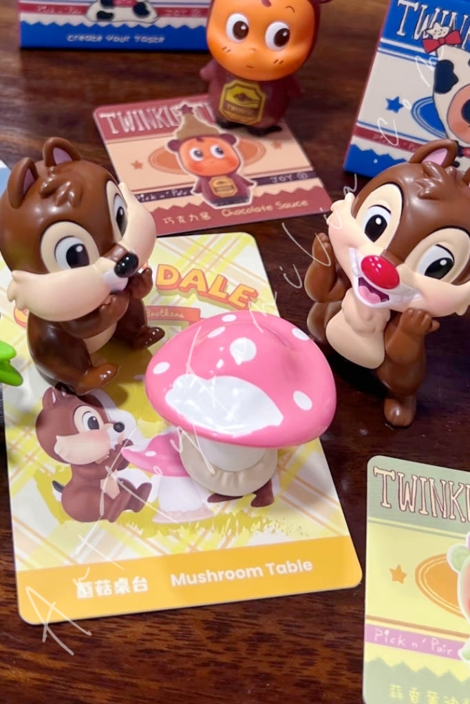 Popmart Disney Chip 'N' Dale Fun-loving Brothers Series Mushroom Table
