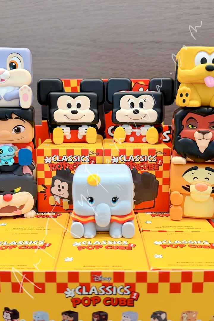 POP MART - Disney Classic Pop Cube - 1 Series - 迪士尼经典Pop Cube - 1系列 9 Confirmed Figures(opened box sealed bag) - 9个确认款