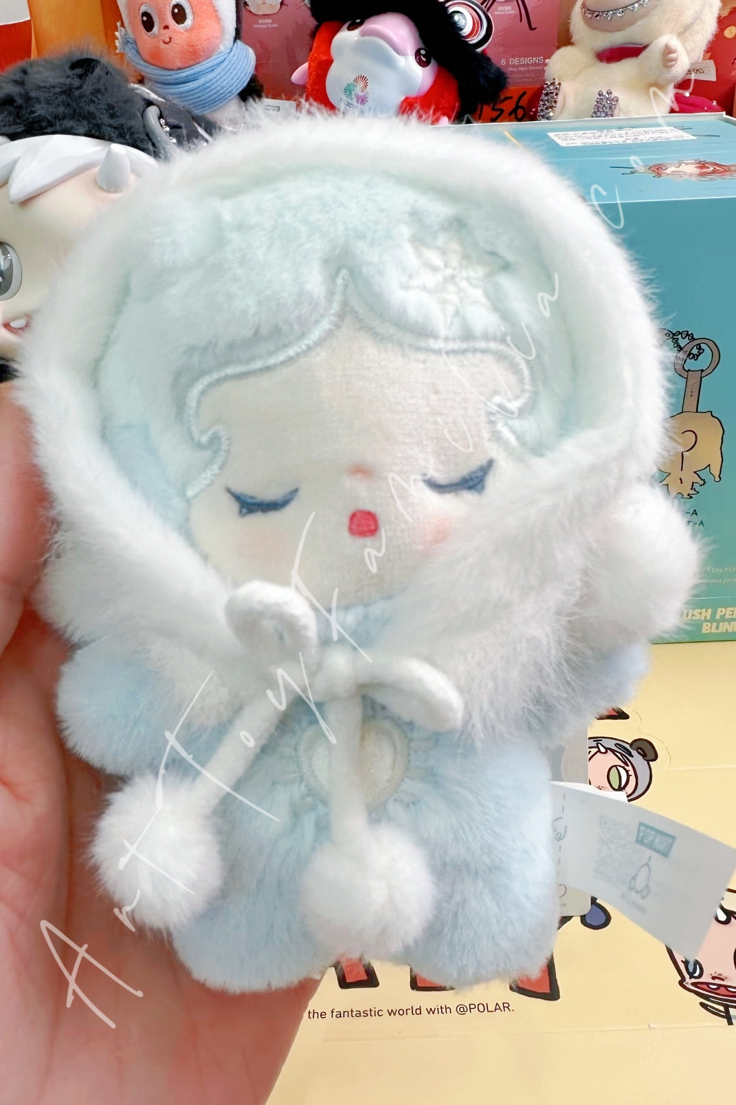 Popmart Fluffy & Cozy Series Plush Pendant Skullpanda Fuzzy Snowman(Secret)