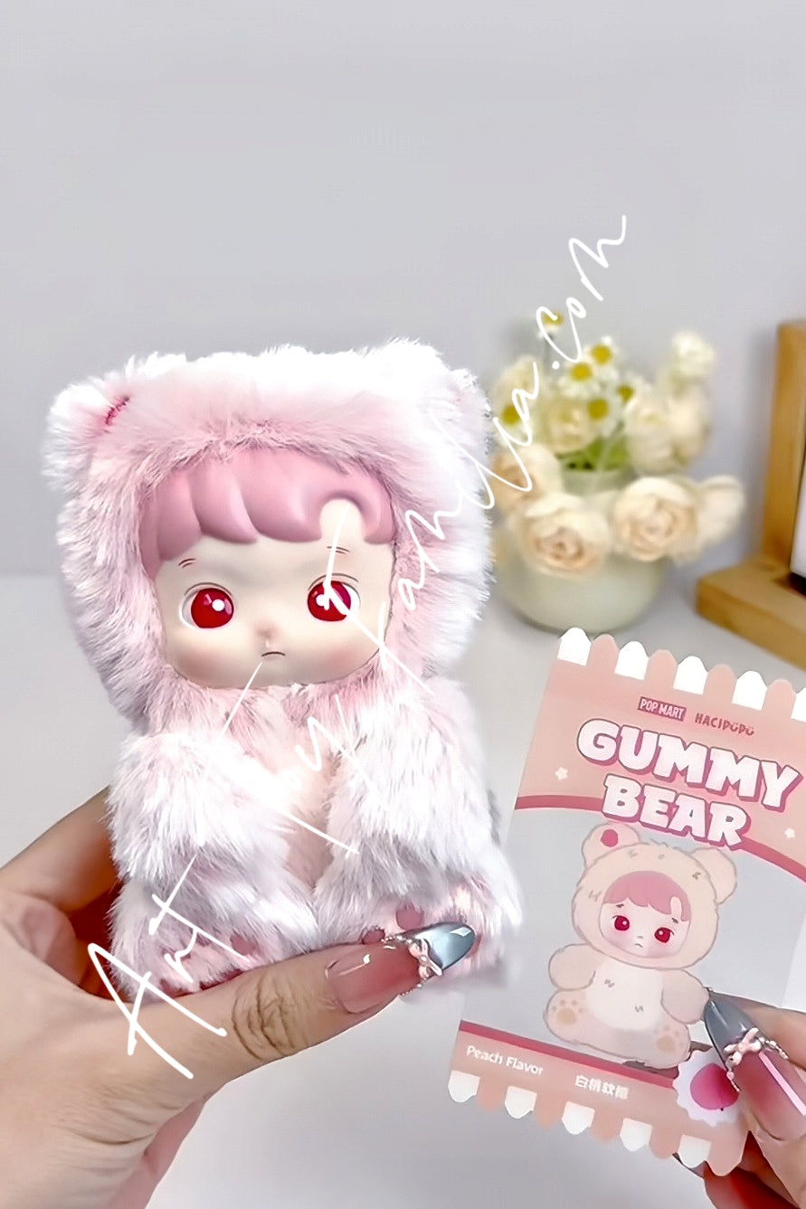 ぬいぐるみ hacipupu gummy bear Peach Flavor Pop Mart HACIPUPU GUMMY BEAR SERIES VINYL PLUSH PENDANT