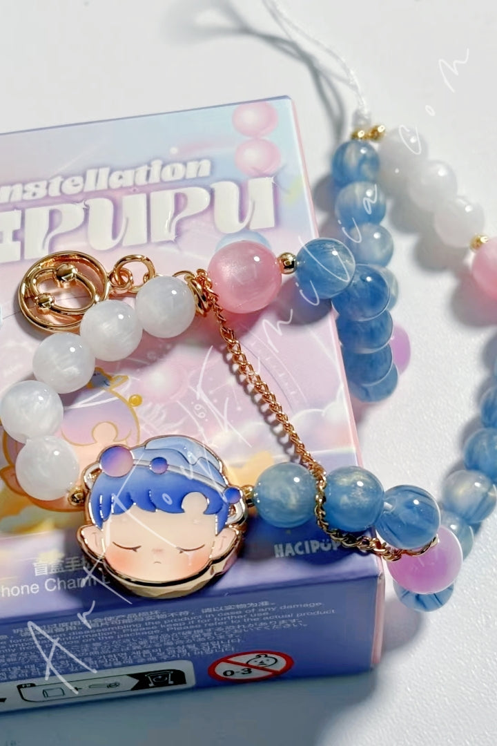 Popmart Hacipupu The Constellation Series Phone Charm Wishing(Secret)