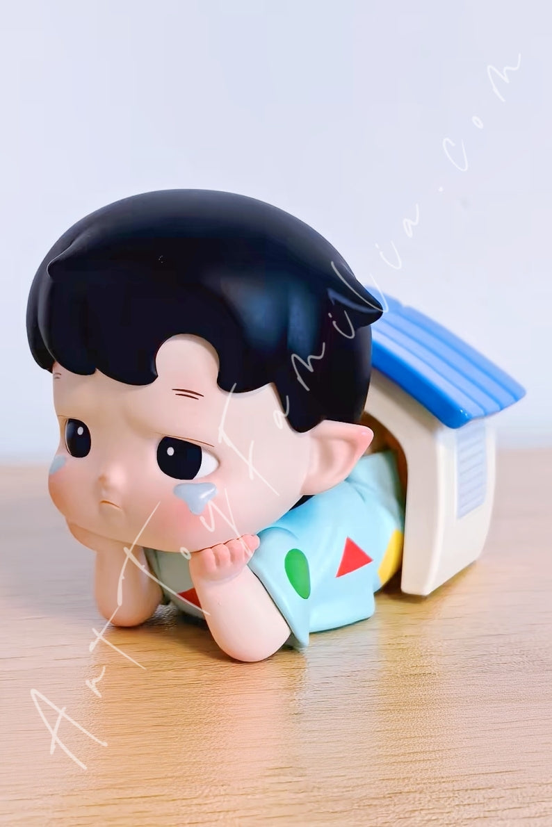 Popmart Hacipupu x Crayon Shinchan One Day in Kasukabe Series Figures In Shiro's House