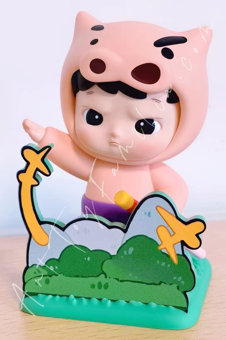 Popmart Hacipupu x Crayon Shinchan One Day in Kasukabe Series Figures It's Buriburizaemon Costume