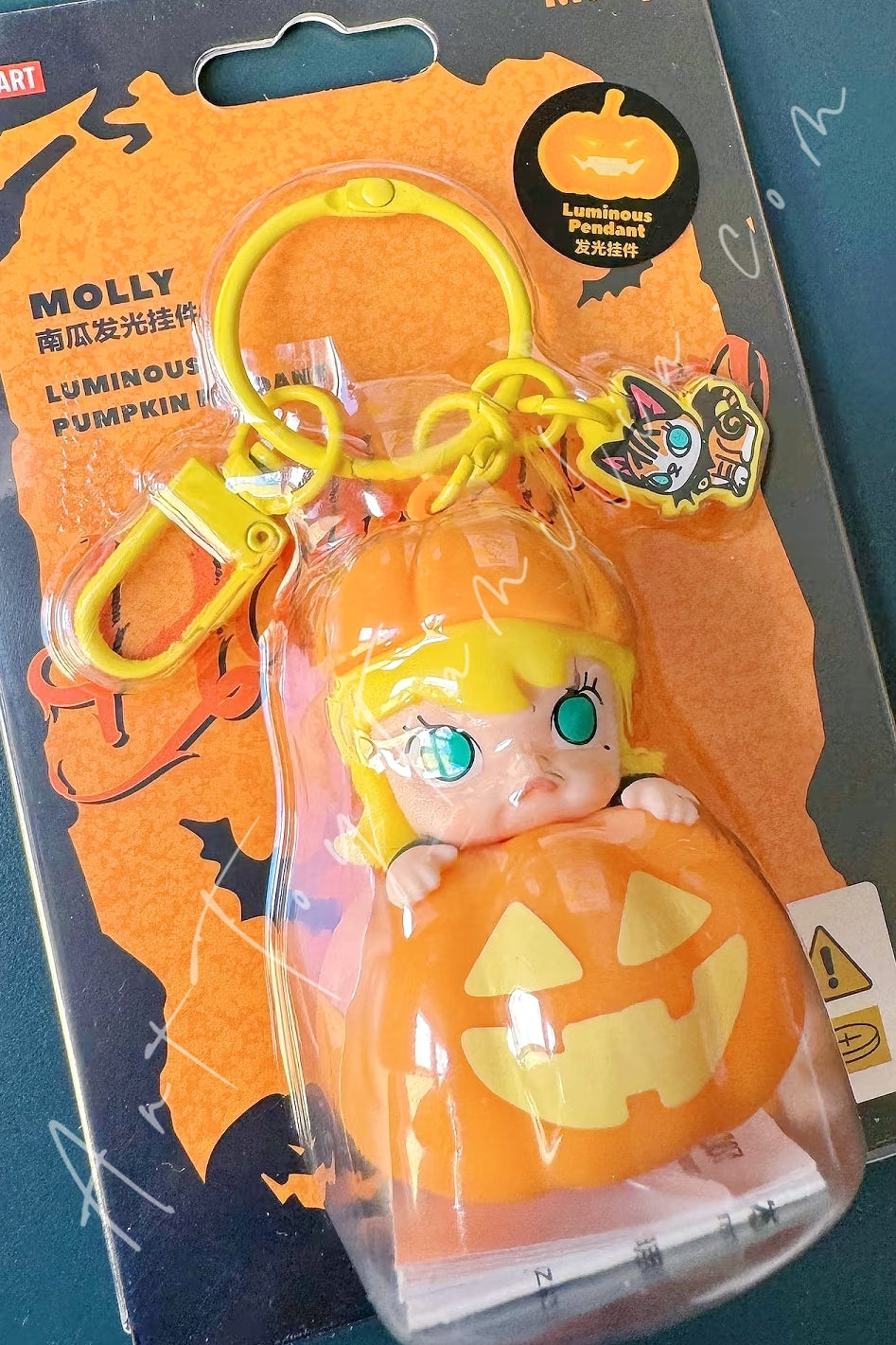 Popmart Happy Halloween Party Series Luminous Pumpkin Pendant Molly