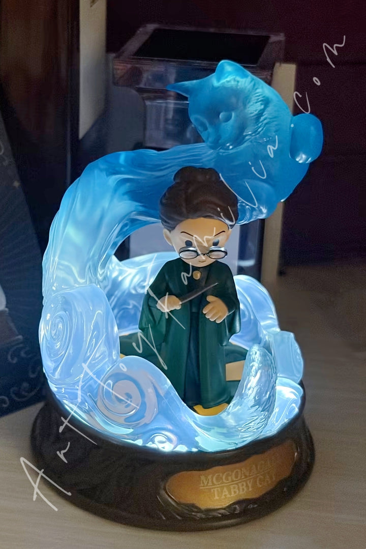 Popmart Harry Potter Patronus Series Figures McGonagall with Tabby Cat