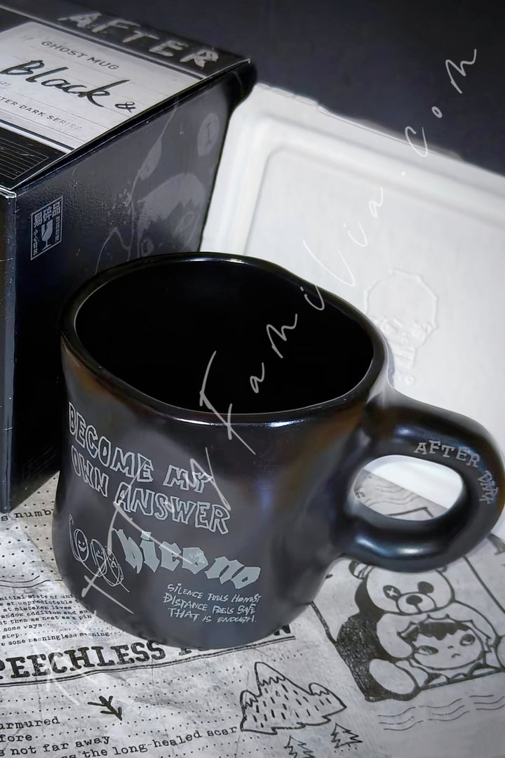 Popmart Hirono After Dark Series Mugs Ghost Mug Black
