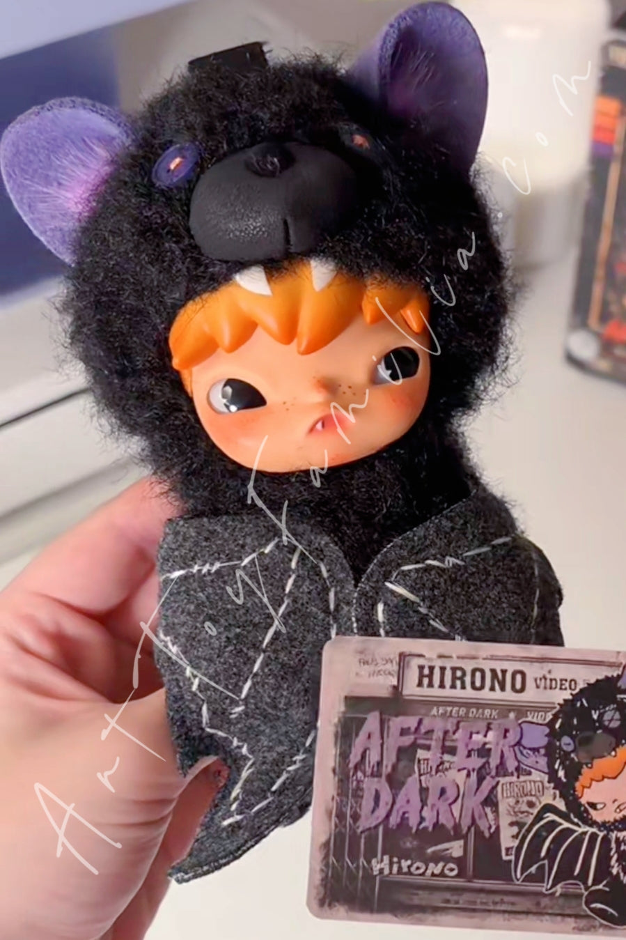 Popmart Hirono After Dark Series Plush Doll Pendant Upside Down