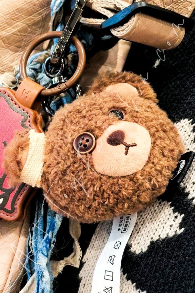 POP MART - Hirono Bear Head Plush Pendant - 小野熊头毛绒