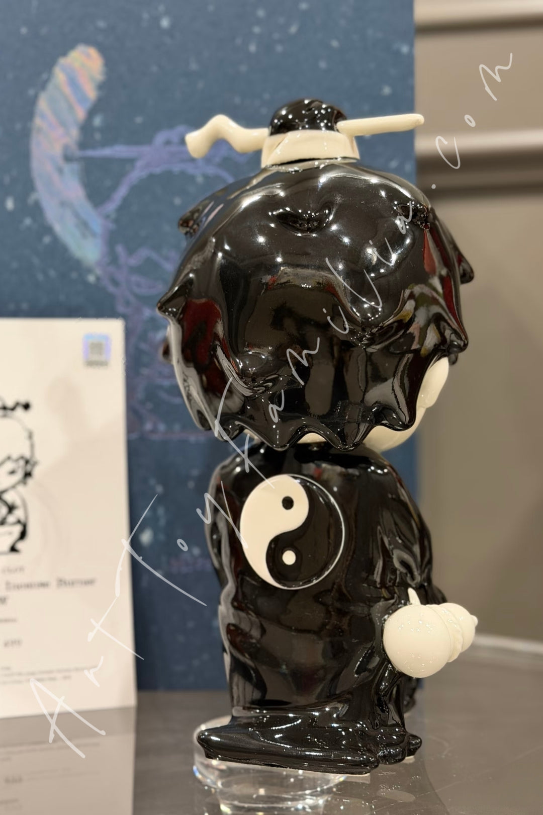 Popmart Hirono × Clot Series Yin Yang Ceramic Incense Burner B/W