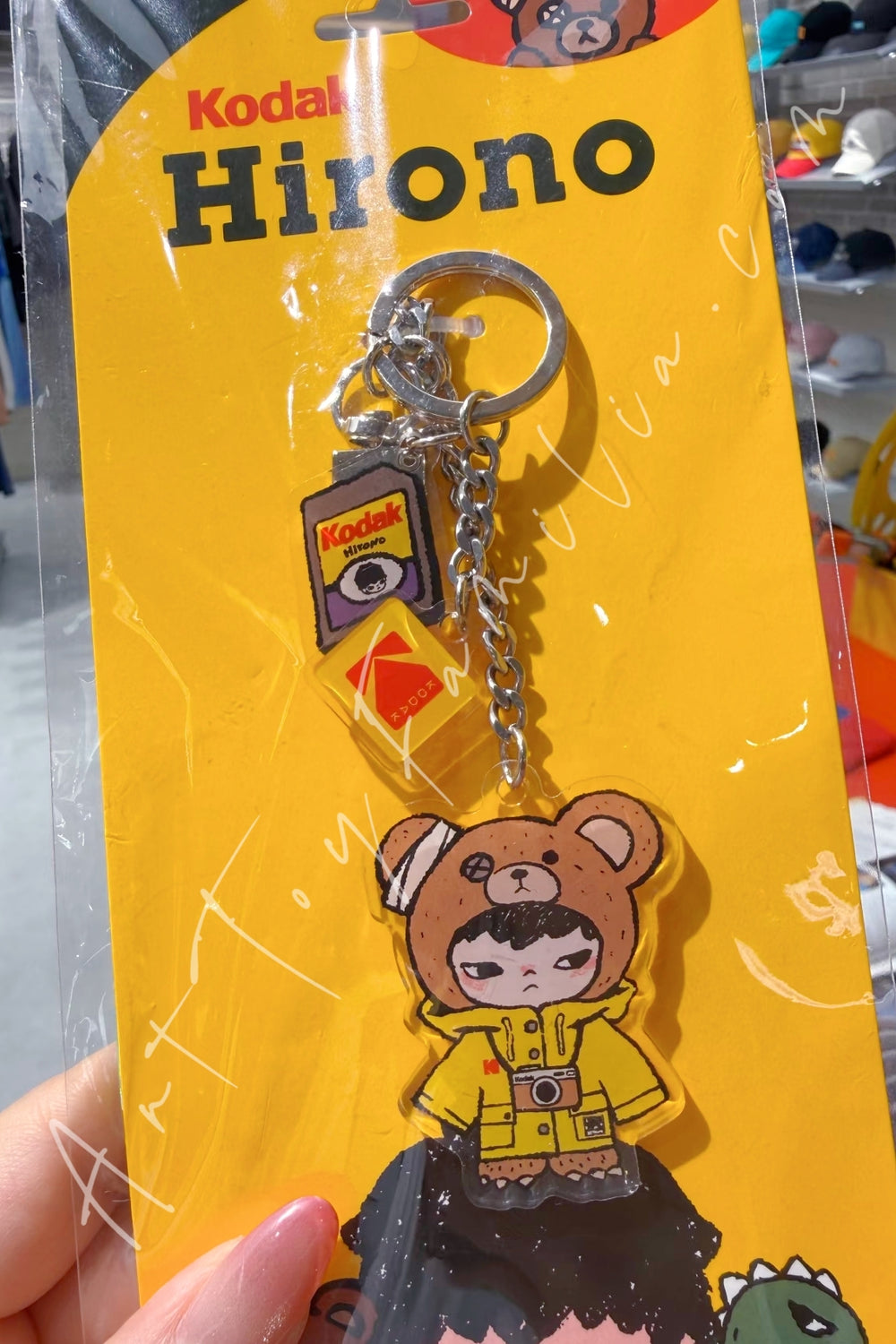Popmart Hirono × Kodak Graphic Acrylic Keyring Camera
