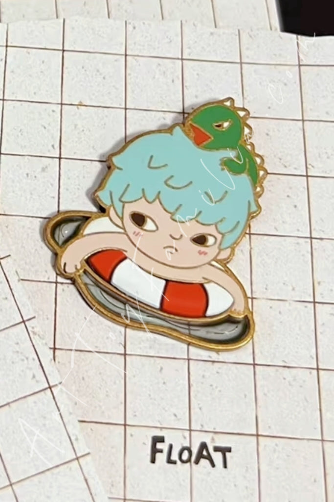 Popmart Hirono Little Mischief Series Metal Badge Float