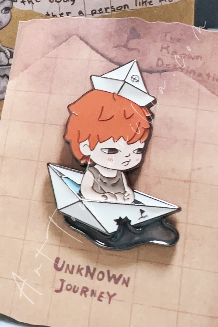 Popmart Hirono Little Mischief Series Metal Badge Unknown Journey (Secret)