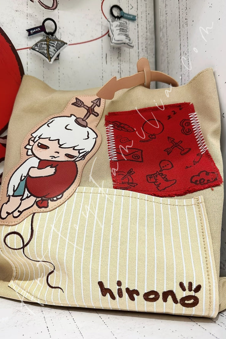 Popmart Hirono Mime Series Canvas Shoulder Bag